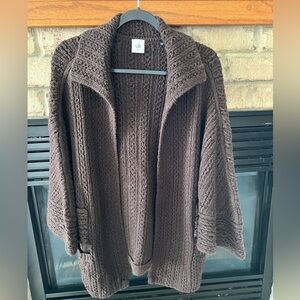 CAbi Repose Cape Chocolate Brown Knit Sweater #3702